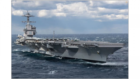 '의문의 화재' 포드 항모, 우여곡절 끝 3주 만에 전선 복귀