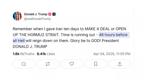 트럼프, "이란, 48시간 남아…지옥 펼쳐질 것"