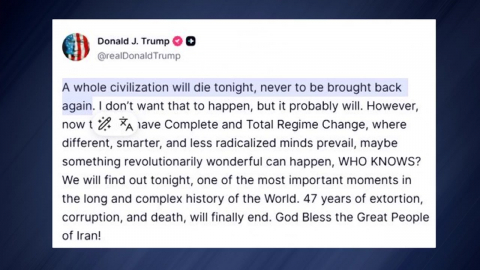 '최후통첩' 시한 눈앞…트럼프 "오늘밤 한 문명 사라질것"