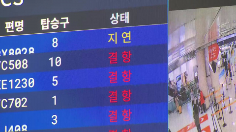 제주·남부지방에 강한 비바람…항공기 결항 속출