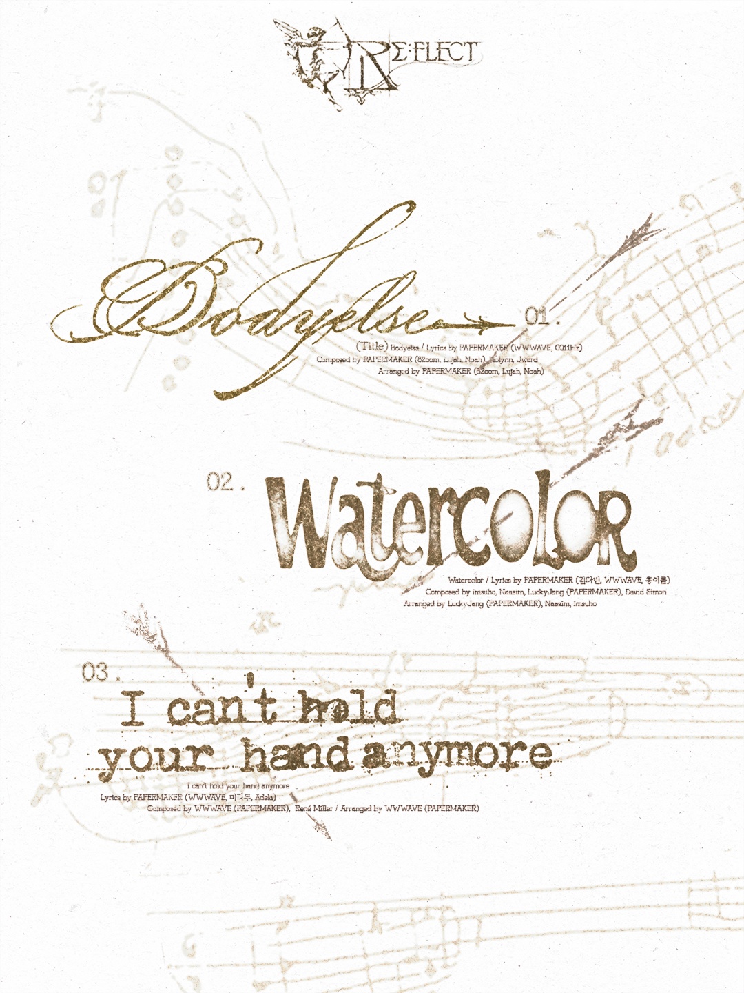 박지훈, 신보 'RE:FLECT' 트랙리스트 공개...타이틀곡은 'Bodyelse'