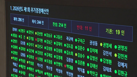 \'26조 추경\' 본회의 통과…소득하위 70% 지원금