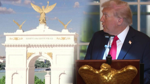 이번엔 76m 높이 \'트럼프 개선문\'…"전쟁 중인데…" 비판