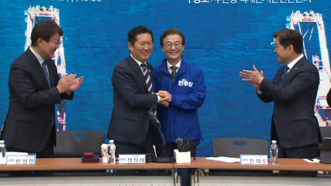 민주, 부산 전재수 지원사격…"하정우 사랑한다" 구애도