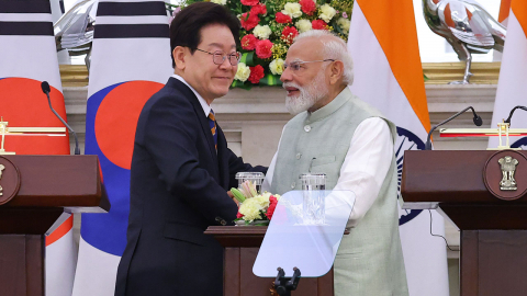 이 대통령, 모디 총리와 정상회담...CEPA 개선 협상·경협 플랫폼 신설