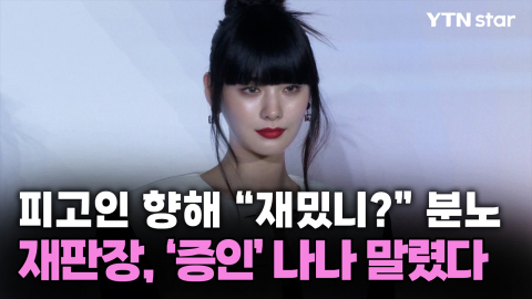 피고인 향해 "재밌니?" 분노...재판장, '증인' 나나 말렸다