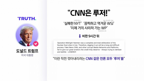 "이란 작전 깎아내리는 CNN같은 언론 모두 \'루저\'" [앵커리포트]