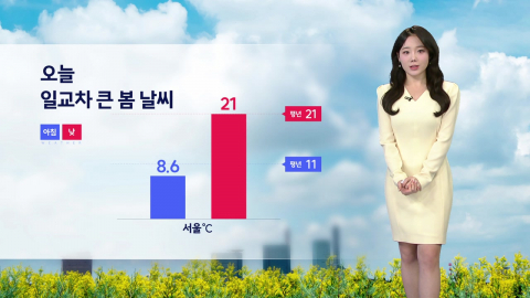 [날씨] 오늘 일교차 큰 봄 날씨…제주도 한때 비