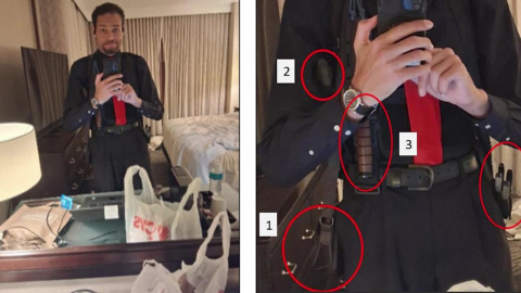 美 만찬 총격범 범행 전 호텔 방에서 셀카 '찰칵'