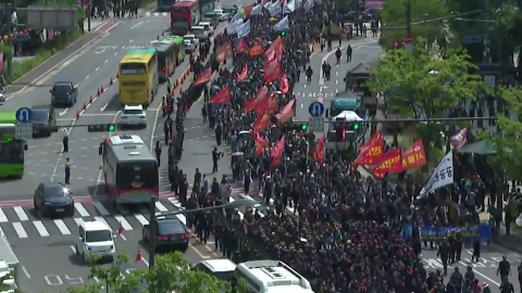 노동절 서울 도심 대규모 집회…경찰, 안전 관리