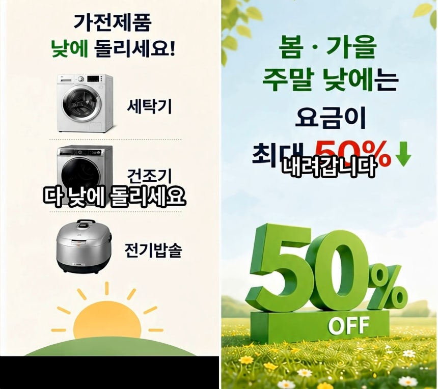 오후 6시 이후 세탁기 돌리면 전기료 폭탄?..."가짜뉴스, 주의 당부"