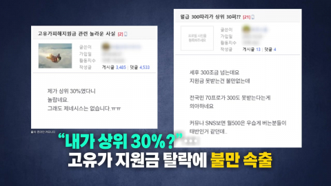 "내가 상위 30％?"…고유가지원금 제외에 잇단 불만 [앵커리포트]