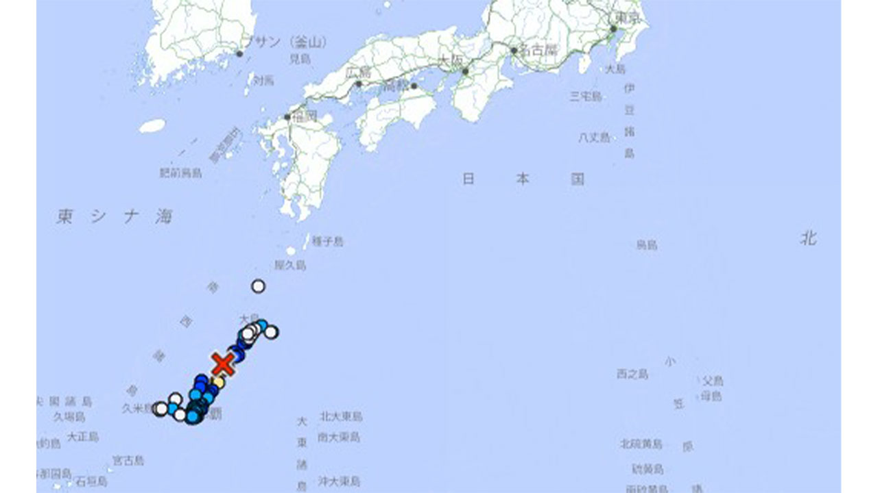 일본 오키나와 부근 해역서 규모 5.9 지진..."쓰나미 우려 없어"