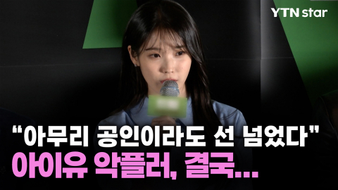 "아무리 공인이라도 선 넘었다" 아이유 악플러, 결국...