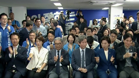 환호와 안도, 신중함…이 시각 정원오 캠프