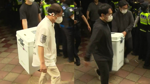  '투표용지 부족' 잠실7동 제2투표소 투표함 반출