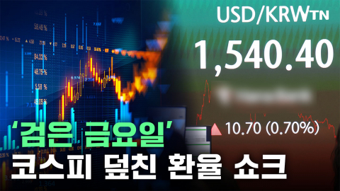 환율 1,550원 육박...코스피 '검은 금요일'