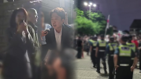 '잠실 개표소 봉쇄' 밤새 계속…한때 3만여 명 운집