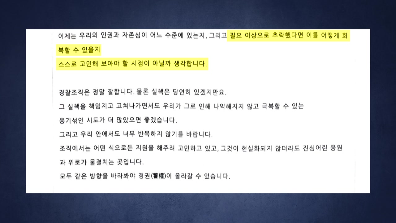 '테무 경찰' 조롱 피해자..."경찰권 회복 고민 시점"
