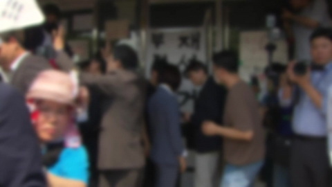 체육단체, 체육관 진입 무산…이 시각 개표소
