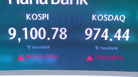 코스피 9,200선 회복…삼전·닉스 시총 30조 차이