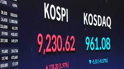 상승 전환 코스피 한때 9,200 돌파…'290만 닉스' 기록