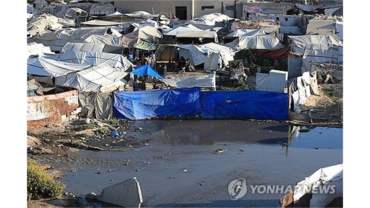 마실 물도 없는데 찜통더위까지...가자지구 '생지옥'