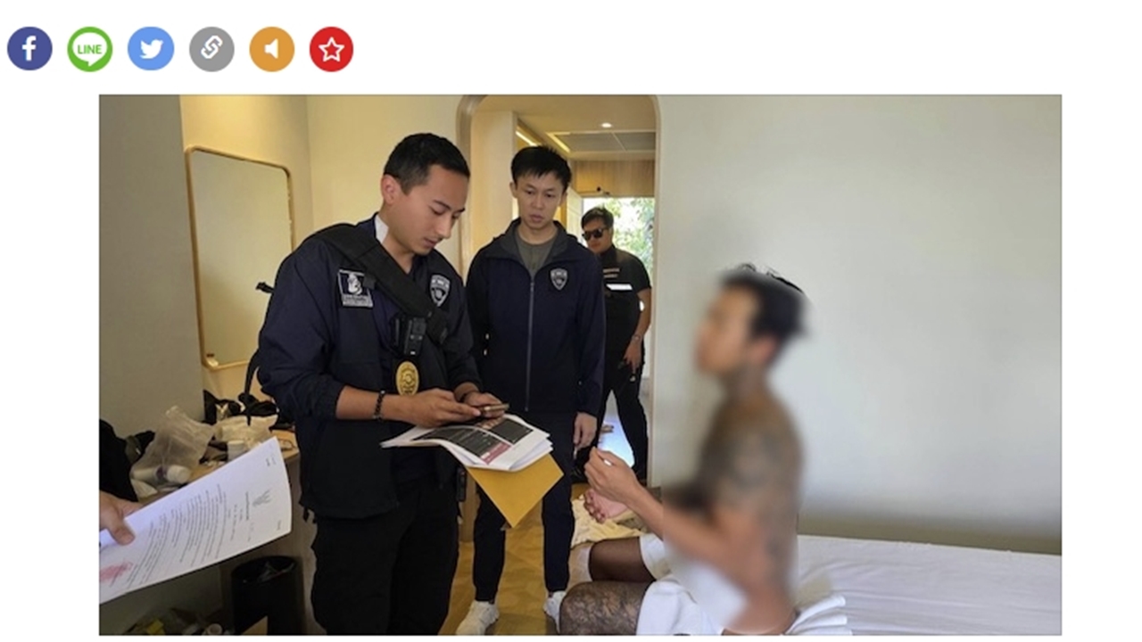 태국 여성들과 성관계 영상 유포한 한국인 문신남, 현지서 체포