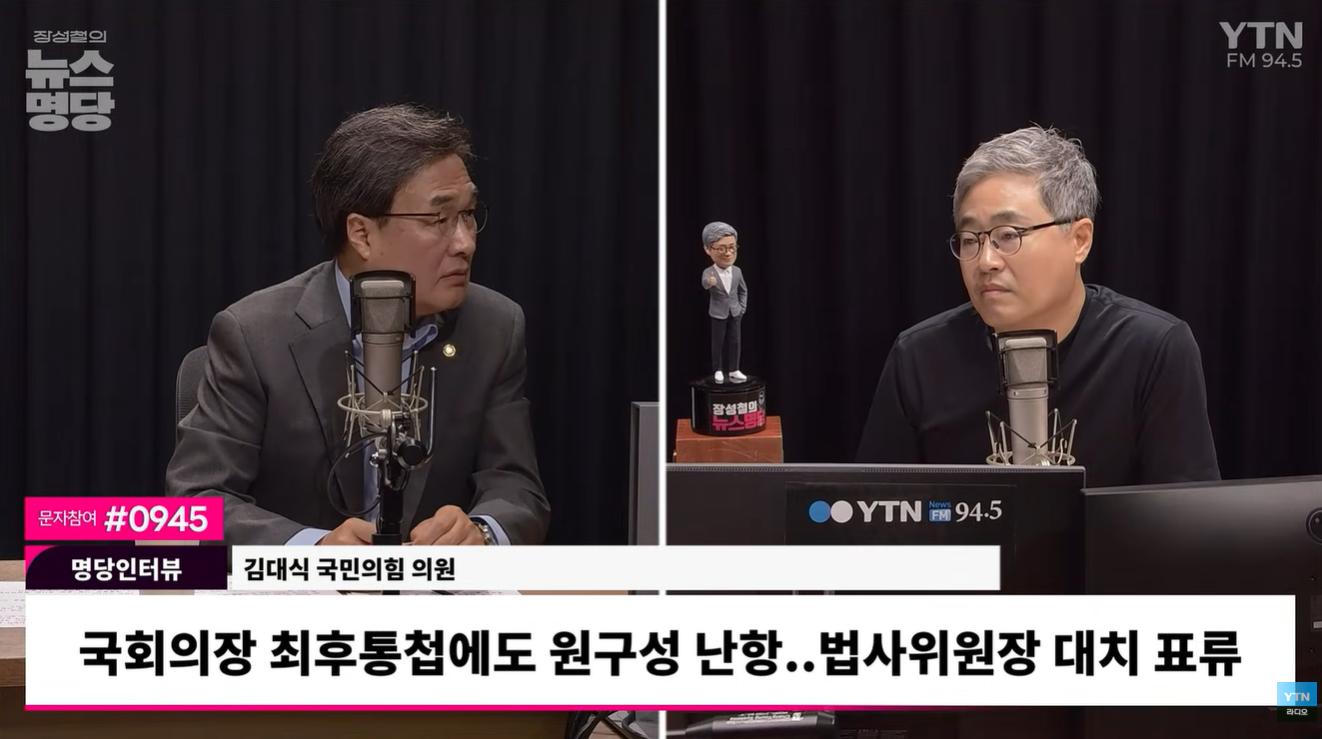 국힘 김대식 "법사위원장? '느그끼리 다 하라' 하세요, '부스러기' 받으면 안돼'