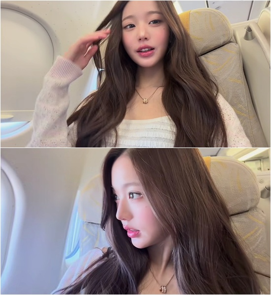 공항 태도 논란 의식했나?…장원영, 모자·마스크 없이 출국
