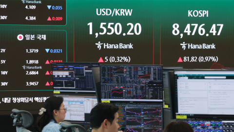 코스피 상승 출발 후 보합권…환율 1,550원 돌파
