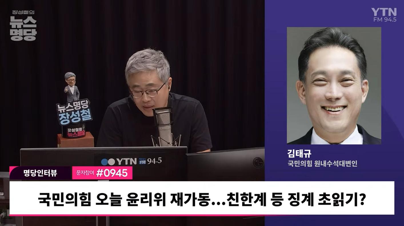국힘 김태규 "장동혁 징계 국면? 과한 해석, 사유없으면 징계 절차도 없어"