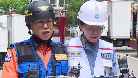 "파주 아파트 화재 완진…소방교 1명 병원 이송해 호전" [현장영상+]