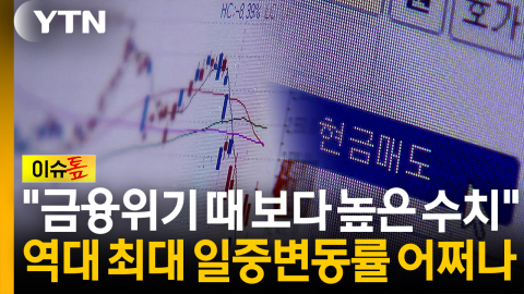 "금융위기 때 보다 높은 수치"...역대 최대 일중변동률 어쩌나 [이슈톺]