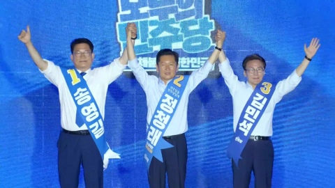 정청래, 충청 패배 딛고 부울경 승리…2.8%p 격차