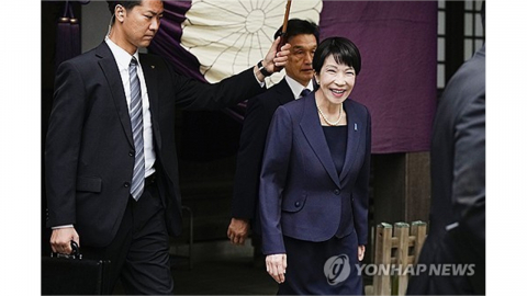 일 정부 "다카이치 광복절 야스쿠니 참배 여부...본인 판단"