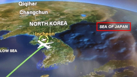 에어캐나다 탔다가 '불쾌'…"외항사 14곳 운항지도에 '일본해' 표기"