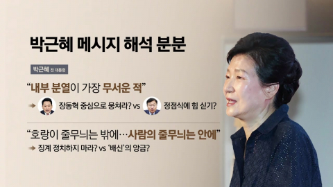 "사람 줄무늬는 안에 있다"…박근혜 발언 해석 분분 [앵커리포트]