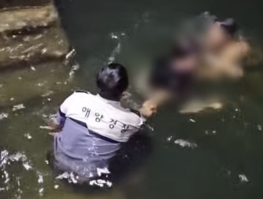 음주측정 거부하고 3㎞ 도주한 30대, 바다로 추락