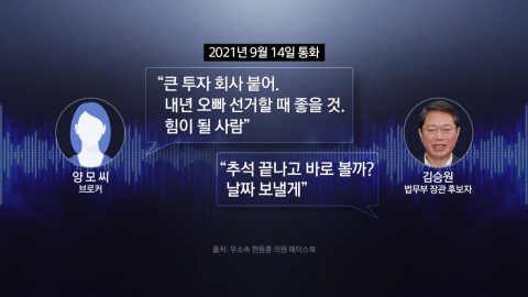 "승인 시 수천억" "오빠 선거에도 좋고"…추가 녹취 폭로