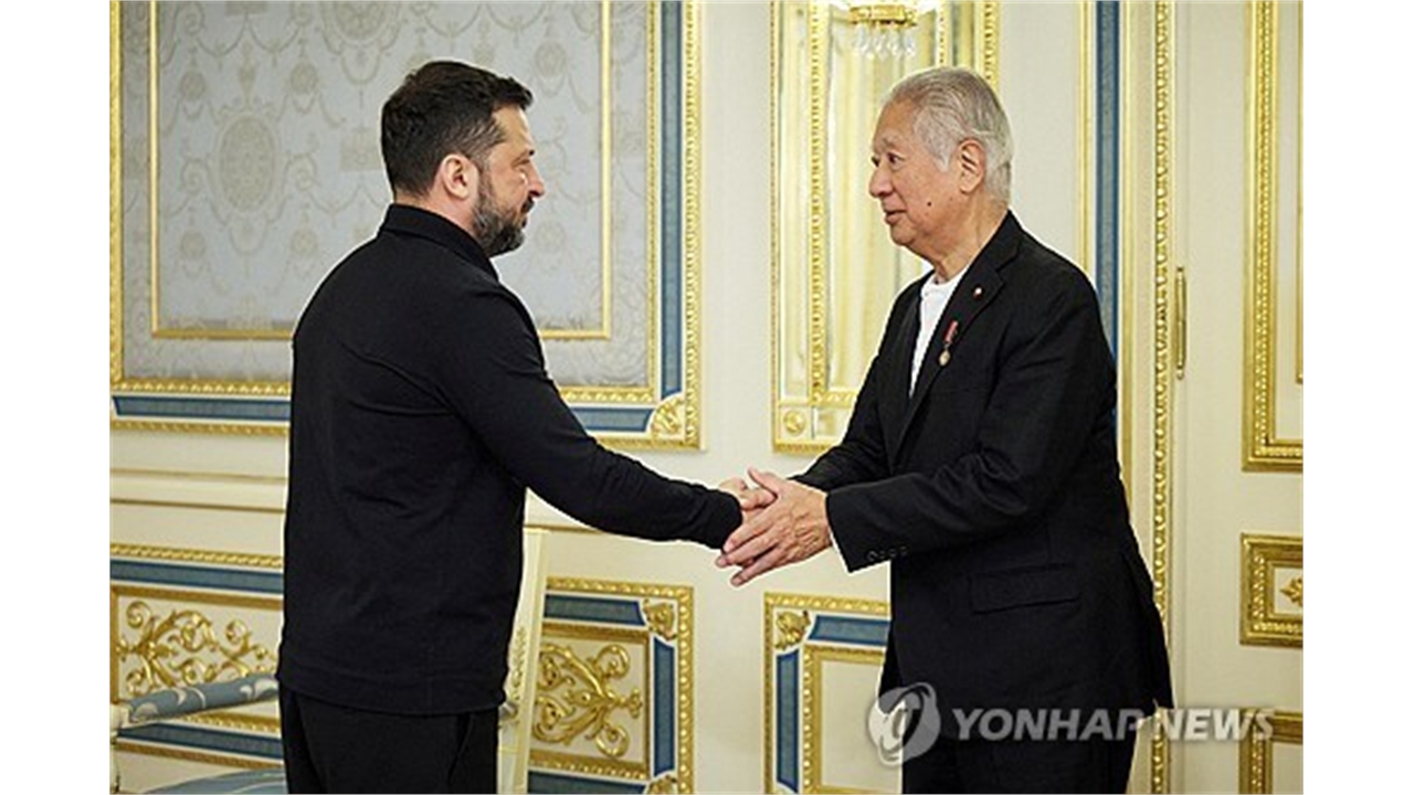 젤렌스키, 일본 중의원 의장에 다카이치 방문 요청