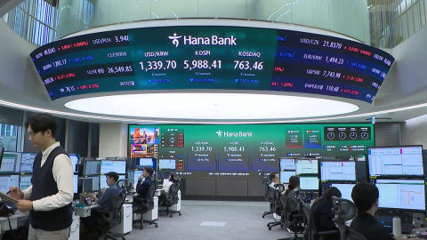 코스피, 삼성전자 실적 발표 후 하락 전환
