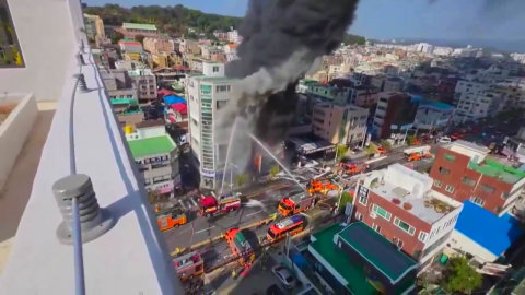 대전 타이어 판매점에서 큰불…대응 1단계 진화 중