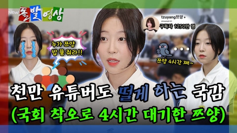 [돌발영상] 천만 유튜버도 떨게 하는 국감 (국회 착오로 4시간 대기한 쯔양) 