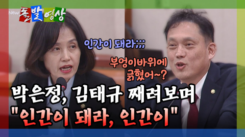 [돌발영상] 박은정, 김태규 째려보며 "인간이 돼라 인간이" 