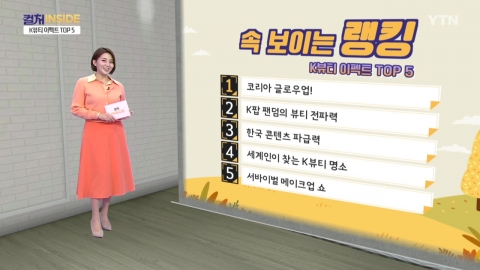 [컬처인사이드] 속 보이는 랭킹 - 세계적 인기 'K뷰티' 이펙트 TOP5 