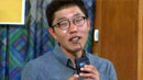 동포들과 나눈 '웃음 철학'