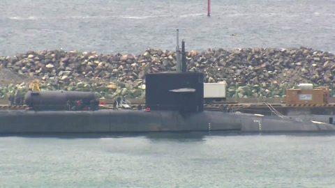 美 핵추진 잠수함 미시간함 부산항 입항