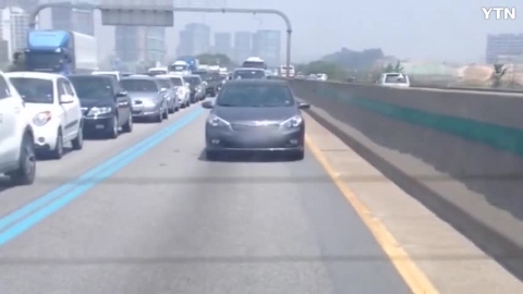 외교관차량 경부고속도로 버스전용차선 위반 신고
