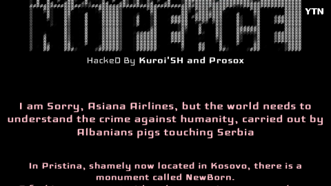 아시아나항공 홈페이지 테러공격